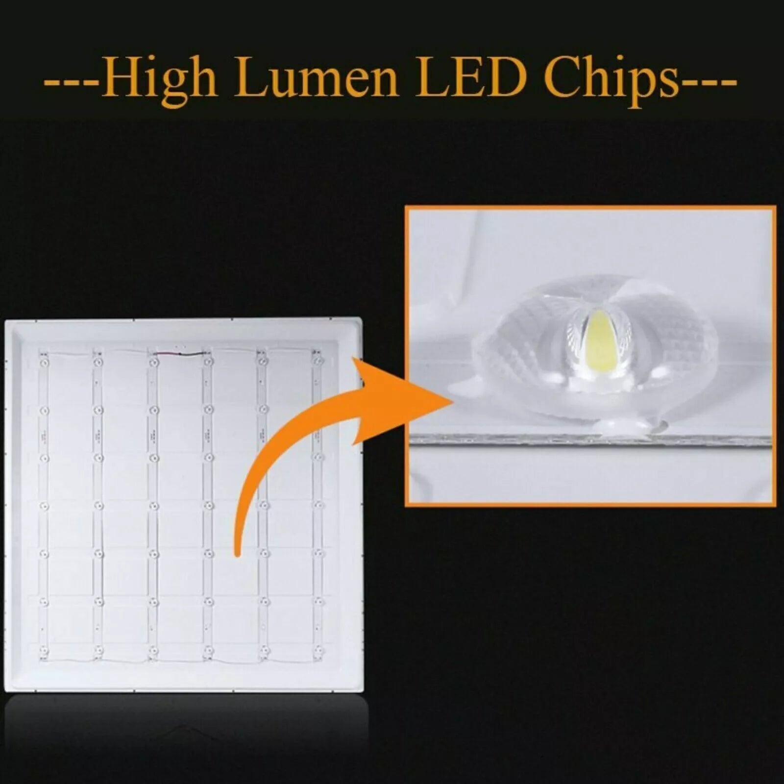 Square recessed LED ceiling light for kitchens UK

