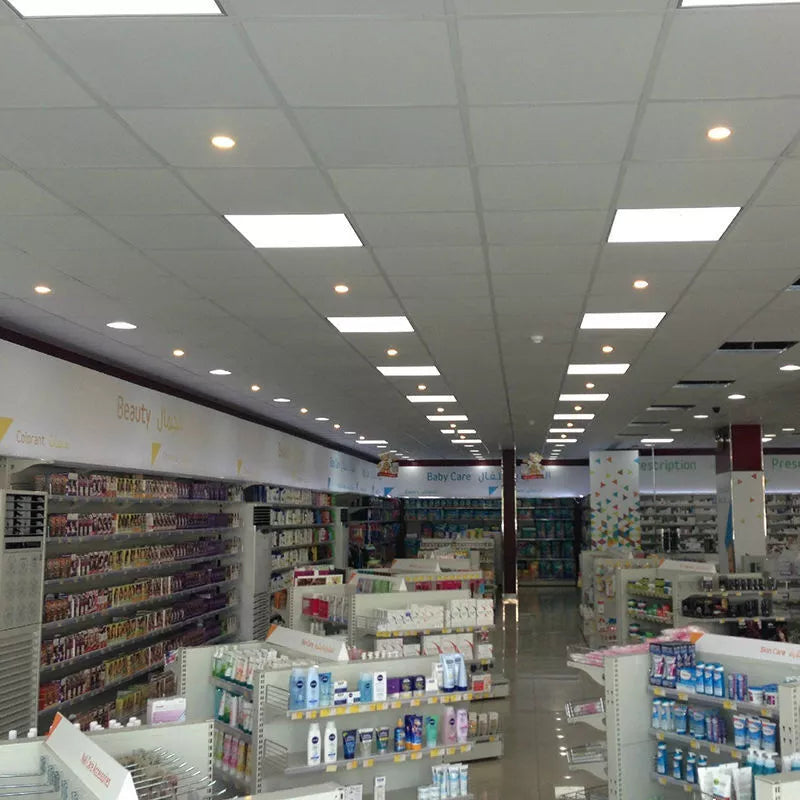 Energy-efficient recessed LED light for UK commercial use

