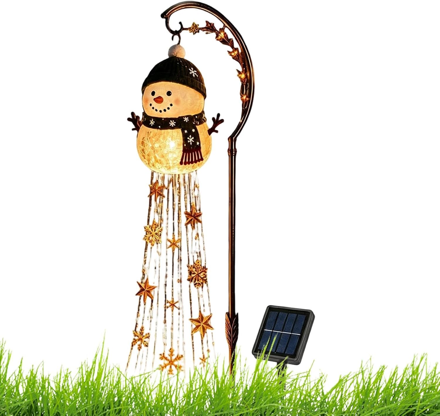 Outdoor Solar Christmas Lights LED Christmas Snowflake Stake Lamp