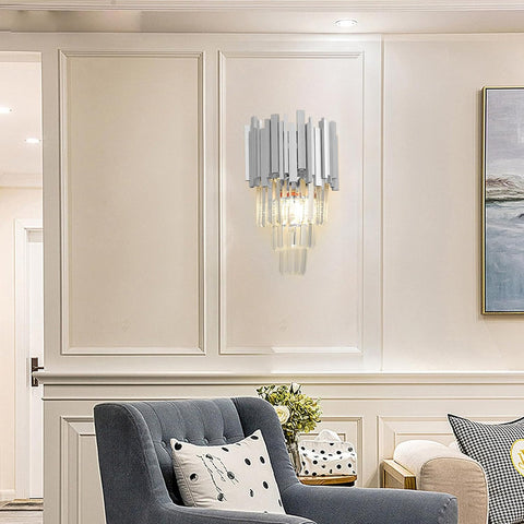 Modern Crystal Wall Lamp 3 Tier E14 Wall Sconce
