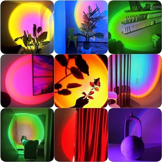 Sunset Lamp Projection Led Lights for Bedroom Night Light Sun Sunrise Sunlight Lamp Mood Light 10W Lamps Room Decor Gifts for Women APP & Remote Control Sunset Lamp