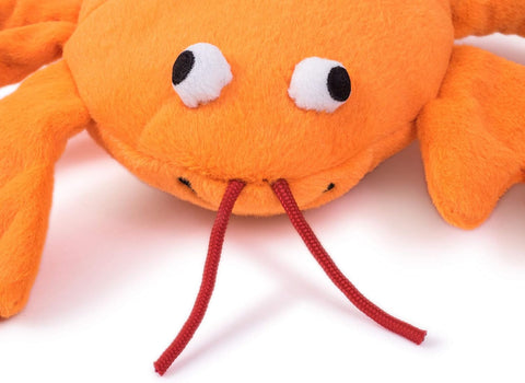 Petface Seriously Strong Plush & Rubber Lobster Dog Toy, Orange