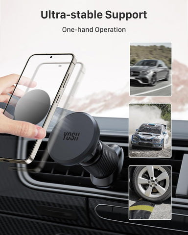 YOSH Magnetic Car Phone Holder Air Vent Mount for iPhone Samsung