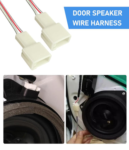 Car Front Rear Door Speaker Wiring Harness Connector Plug for Toyota/Subaru/Mitsubishi 2PCS
