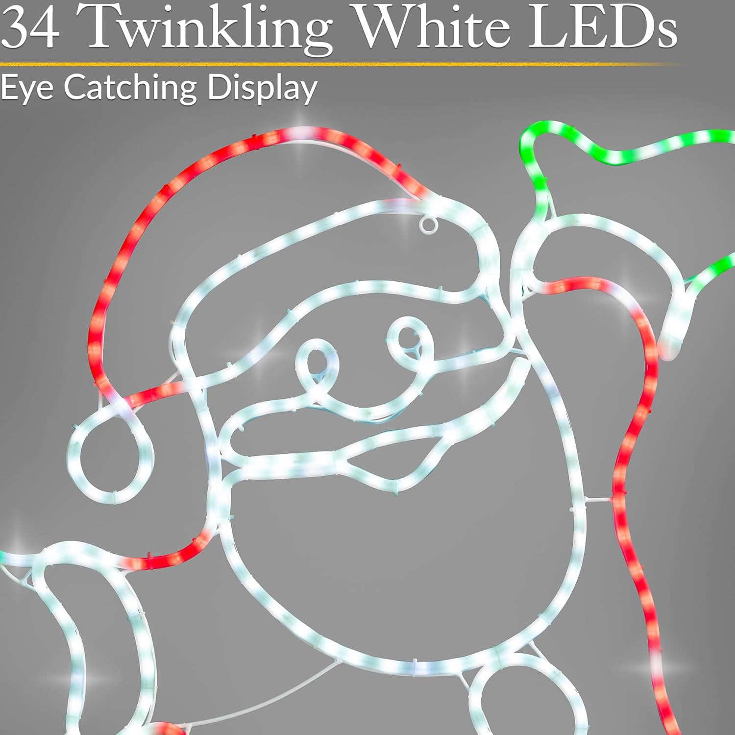 Multicolour LED Santa outdoor garden decoration