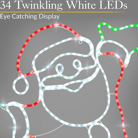 Multicolour LED Santa outdoor garden decoration