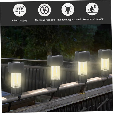 Pathway Lighting, 12 Pack Solar Lights for Chain Link Fence, Waterproof Chain Link Fence Lights Solar Powered with Adjustable Straps for Above Ground Pools, Garden, Patio (Black)