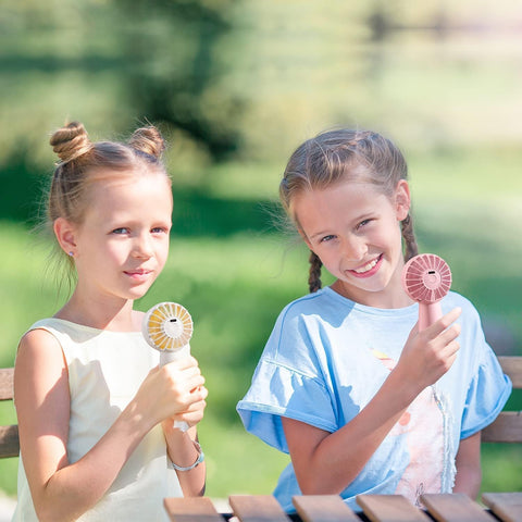 Handheld Fan, Usb Hand Held Fan Rechargeable, Convenient Mini Portable Fan, Equipped with 4800mah Battery, Suitable for Commuting, Business Trips, Office Necessities(White)