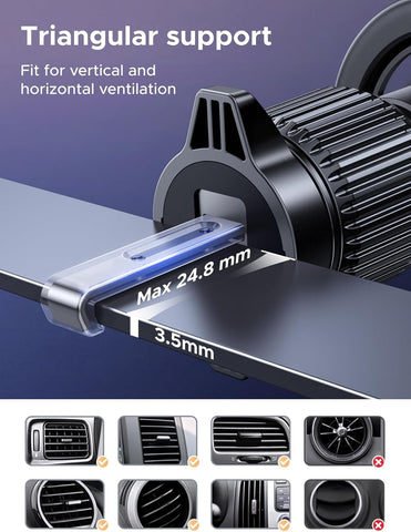 UGREEN 360° Magnetic Car Mount with Air Vent & Dashboard Base