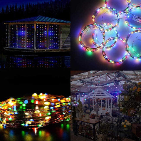 Unihoh Multicolor LED Curtain Fairy Lights 300 LEDs 3x3m USB Operated