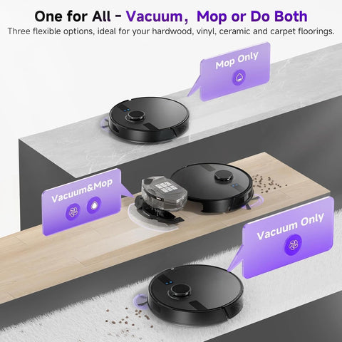 MS1MAX Robot Vacuum with Mop 5000Pa Suction