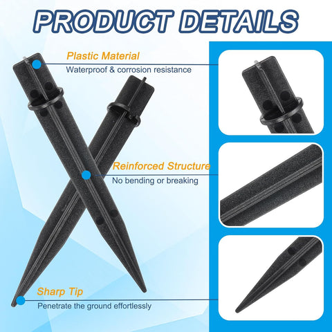Reinforced Light Stakes Replacement 5.2" Cross-shaped 10 Pcs