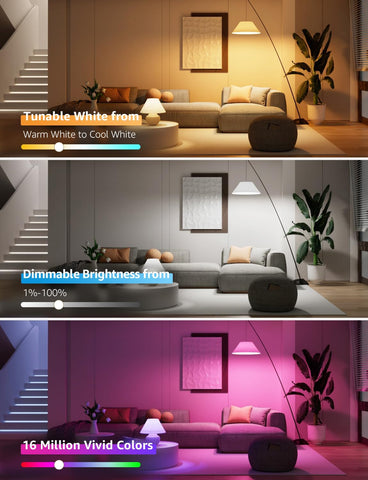 B22 AI Smart WiFi Colour Changing Bulb 1100lm 4 Pack