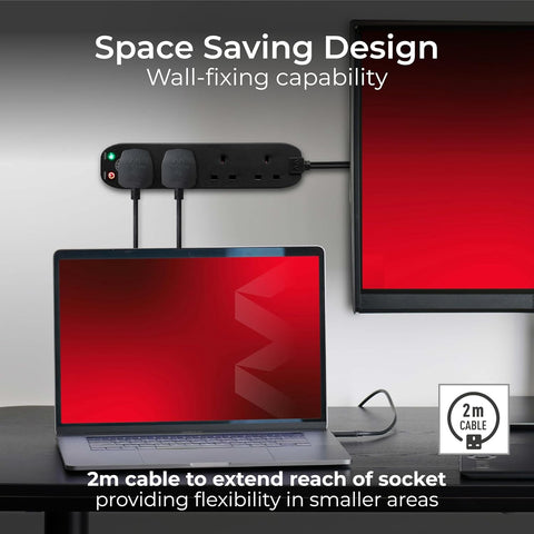Four Socket Surge Protected Extension Lead 2m 13A