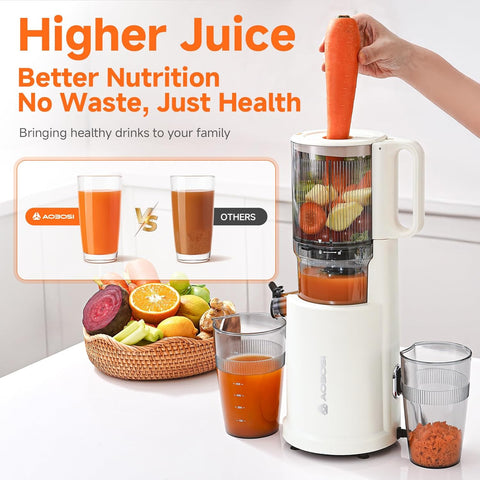 Cold Press Juicer Machine 135mm Feed Chute 200W Slow Juicer 1.5L