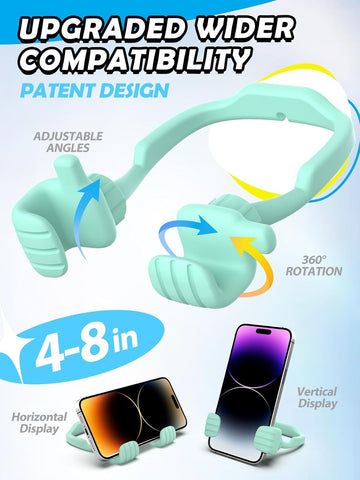 Green Thumbs Up Phone Stand – 360° Rotating Adjustable Lazy Desk Holder