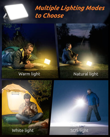 LED Camping Lantern Rechargeable – 4000 Lumens, 4 Lighting Modes, 20000mAh Power Bank, Up to 144 Hours Runtime, IPX5 Waterproof Portable Tent Light for Camping, Fishing & Emergency