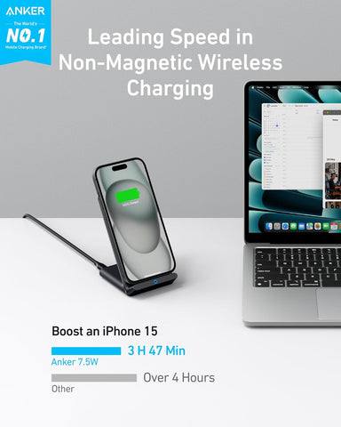 Anker PowerWave Stand Wireless Charger 10W Fast Charging