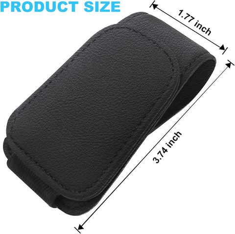 Car Magnetic Leather Sunglasses Holder for Sun Visor