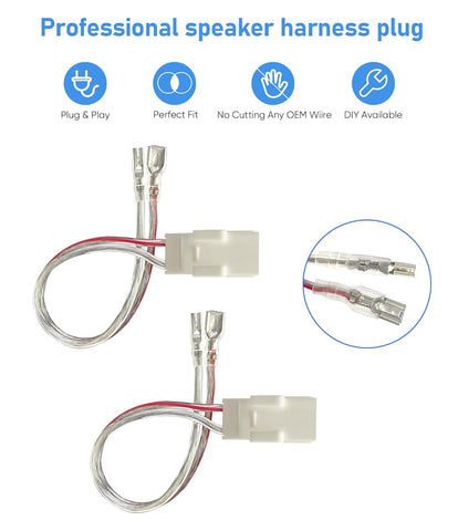 Car Door Speaker Wiring Harness Connector Plug for Jeep, Chrysler & Dodge Vehicles