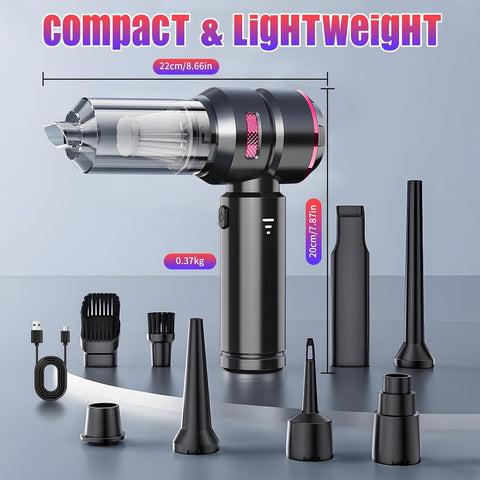 Nctoberows Black Rose Handheld Vacuum Cleaner 22000Pa Cordless