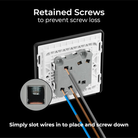 BG Electrical Double Wall Light Switch, 2 Way, Screwless Front Plate, Round Edges, Evolve, Polished Copper, 20A, 16AX, PCDCP42B