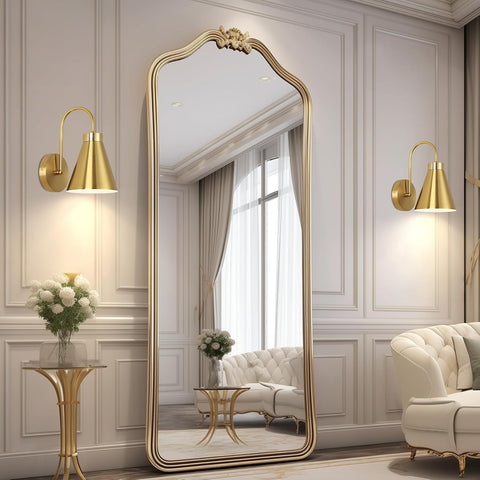 Battery Operated Gold Wall Lights with Remote RGB 2 Pack