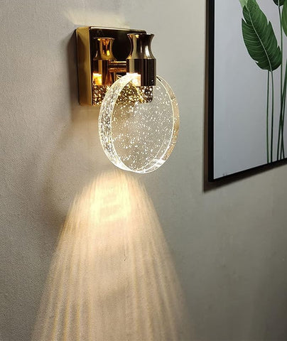 Crystal Bubble Wall Lamp - 3 Color LED Sconce Light