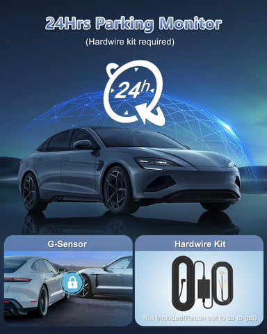 4K+1080P Front & Rear Dash Cam with WiFi and 64GB Card