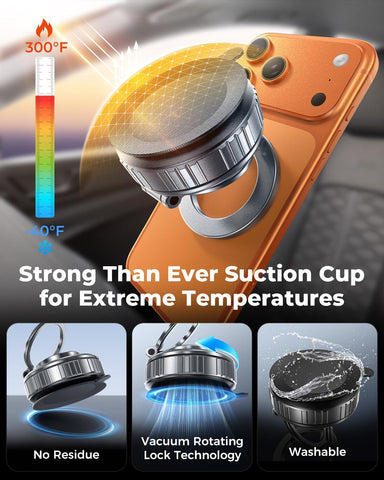 DIMONCOAT 2026 Upgraded 360° Rotating Magnetic Car Phone Holder – Black