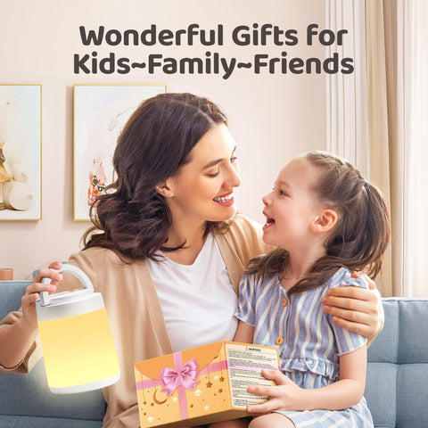 Portable kids night light used during bedtime

