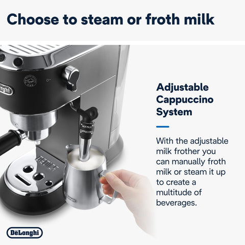 Traditional Pump Espresso Coffee Machine – 15 Bar Cappuccino & Latte Maker with Milk Frother – Black (EC685BK)