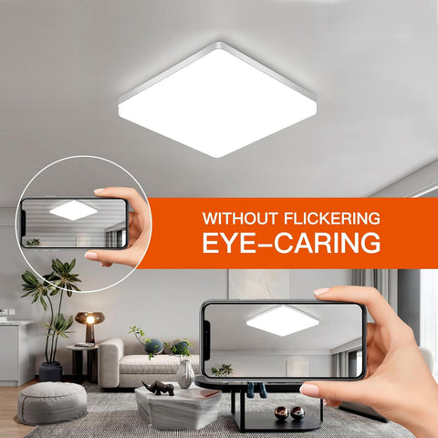 48W LED Square Ceiling Light 30x30cm White Flush Mount - Give a New Look To Your Room - Make a Dull Room Feel Fresh