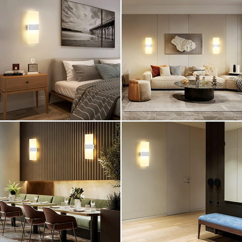 Stylish LED Wall Lamp in Living Room Setting

