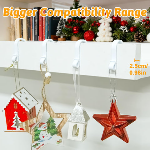 Dalugo 40 Pcs Black Plastic Gutter Hooks for Outdoor Lights – S-Shaped Christmas Light Clips for Gutters, Icicle Lights, LED Decorations & Festive Displays