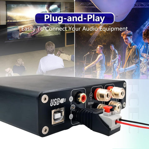 BRIEFCEC RCA to Speaker Cable Adapter Subwoofer Speaker Phono Plug to AV Video Audio Spring Press Type Balun for CCTV (6 pcs)