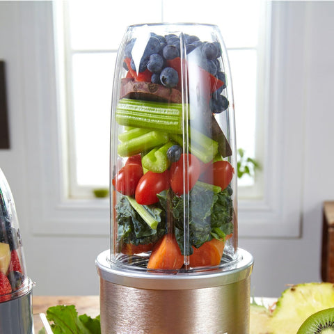 Blender 900 Series 4 Piece Set – 900W High Torque Personal Blender & Smoothie Maker – 24,000 RPM Extractor Crushes Ice, Frozen Fruit & Nuts – 700ml Cup & Flip-Top To-Go Lid – Champagne