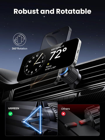 UGREEN 15W Qi2 MagSafe Wireless Car Charger Mount