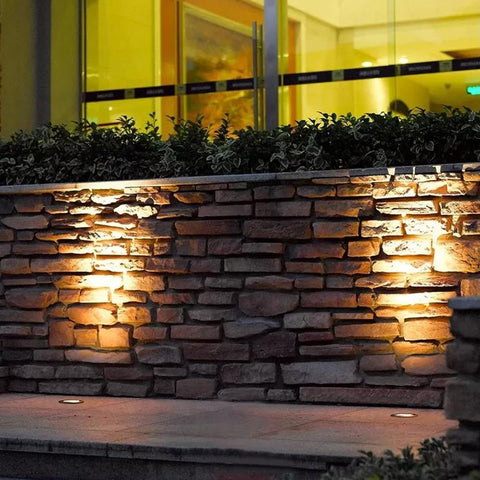 Outdoor Buried Lights LED Ground Light Mains Powered Garden Lights Underground Light 6W 12V 24V IP67 Waterproof Low Voltage Well Lighting for Garden, Pathway, Patio(Warm White)