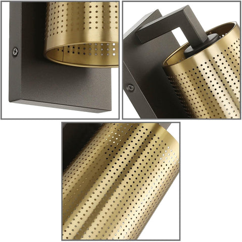 Industrial E27 Brass Bronze Wall Lamp