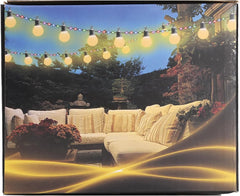 Alpha Lights packaging for 12.5M/41Ft festoon string lights


