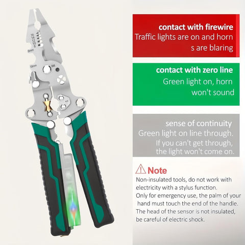 Professional Electrical Pliers,18-in-1 Multi Tool for Electricians | Wire Stripper,Cutter,Crimper,Cable Stripper Machine | Voltage Tester, Screwdriver | for DIY & Home Electrical Repairs,Pliers Tools