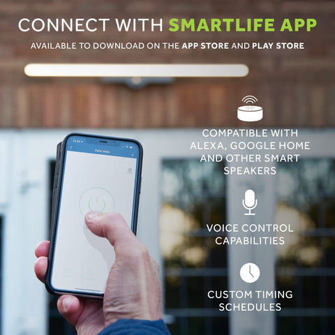 Smart Life app dashboard for outdoor lights

