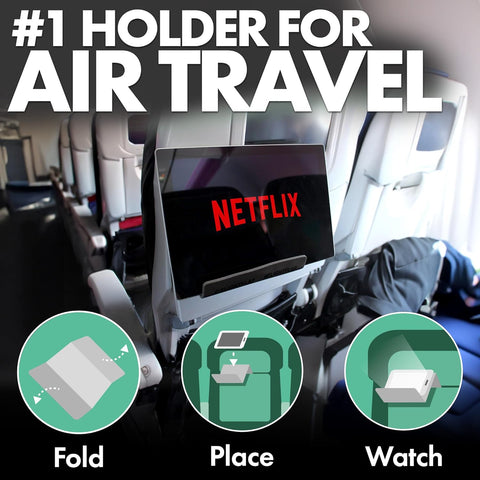 XL Airplane iPad & Tablet Stand Holder – Flexible Travel Accessory (Grey)