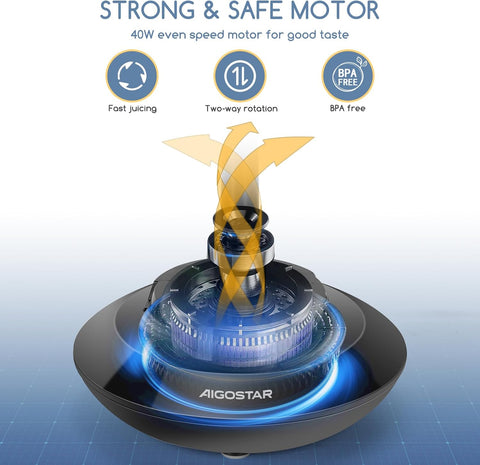 Electric Citrus Juicer 700ml Bowl Two-Way Rotation with 2 Cones Black