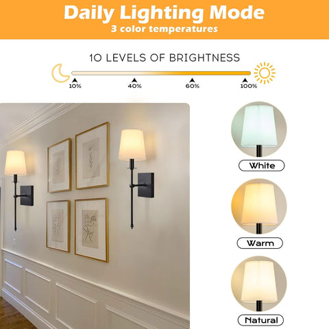 Battery Operated Wall Light Set of 2, Wireless Wall Lights with 15 Colors Dimmable Bulbs,Remote Control, Rechargeable Wall Sconces for Bedroom Living Room
