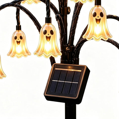 Halloween Ghost Light - Solar Garden Stake, Lawn Yard Lamp, Outdoor Decor
