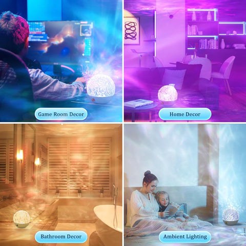 Cube Ocean Lamp – 16 Color Wave Projector with Remote, Galaxy Star Light Night Lamp for Kids Bedroom & Parties