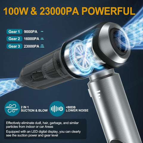 Handheld Cordless Car Vacuum Cleaner 23000Pa