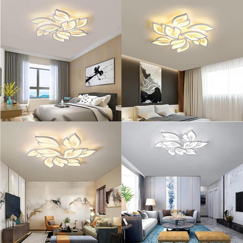 LED Ceiling Light 70–140W Dimmable Modern Lamp with Remote & App Control, Colour Changing Energy-Saving Lighting for Living Room/Bedroom